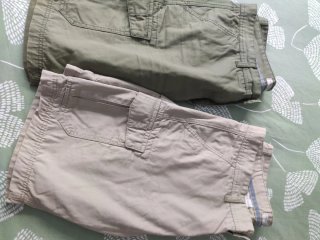 Lote 2 Bermudas Hombre Beige y Verde Oliva