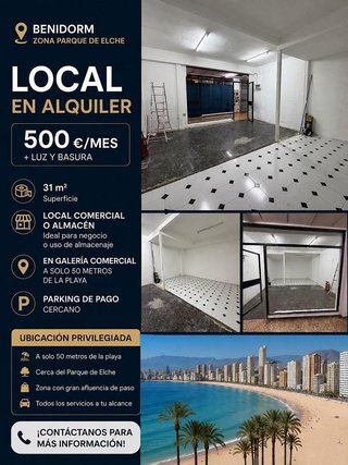 Local comercial en alquiler en Centro Urbano en Benidorm