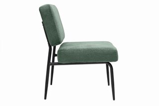 Sillón Miliboo Chenilla Verde y Metal Negro