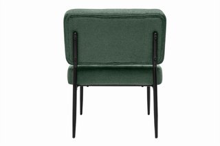 Sillón Miliboo Chenilla Verde y Metal Negro