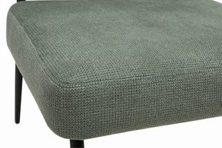 Sillón Miliboo Chenilla Verde y Metal Negro
