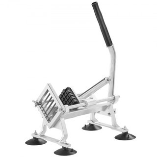 Cortadora de Verduras Comercial, Cortadora de Frutas de 1/4"+3/8"+1/2", Máquina Cortadora de Verduras de Acero Inoxidable y Aleación de Aluminio, Cortadora Manual con Pies Antideslizantes, para Rá...