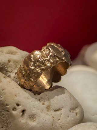 Anello Bronzo Fuso Volti Celati - Svccy Artista