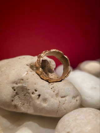 Anello Bronzo Fuso Volti Celati - Svccy Artista