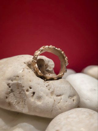 Anello Bronzo Fuso Volti Celati - Svccy Artista