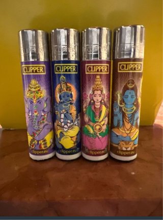 Set 4 accendini Clipper divinità indiane