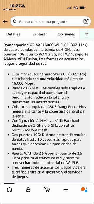 Router Gaming ASUS ROG Rapture GT-AXE16000