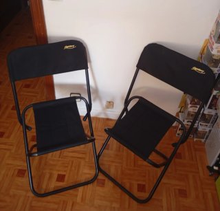 Lote 2 sillas plegables negras