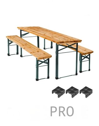 Conjunto de mesa y bancos para exterior SISSI 170cm