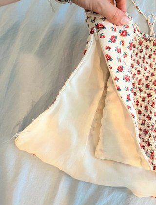 Zara Top Corto Fiori Rossi