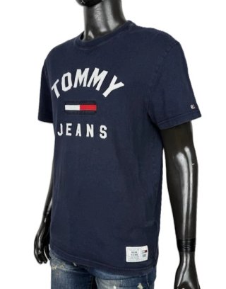 Tommy Hilfiger Jeans T-Shirt Uomo Taglia L Blu