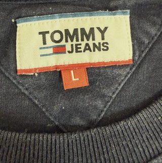 Tommy Hilfiger Jeans T-Shirt Uomo Taglia L Blu