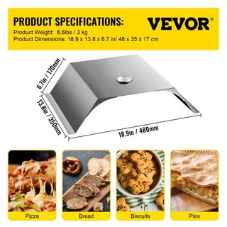Kit de Horno para Pizza, Horno de Pizza de Acero Inoxidable para Parrilla, Kit de Fabricación de Pizza para la Mayoría de Parrillas de Carbón de 22", Kit de Horno de Pizza para Parrilla que Incluy...