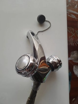 Grifo vintage cromado 2 mandos