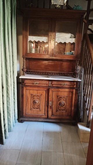 Mueble Alfonsino Antiguo Madera y Mármol