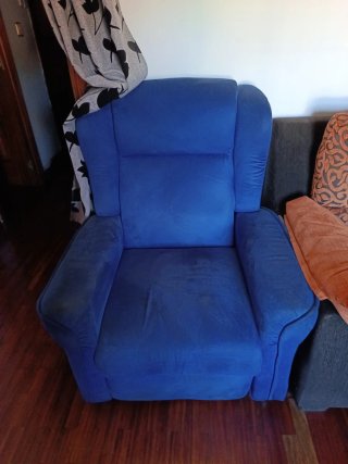 Sillón masajeador azul