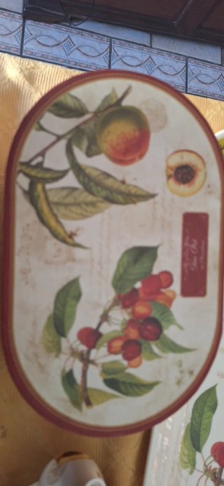 Set da tè con decoro fiori e frutta