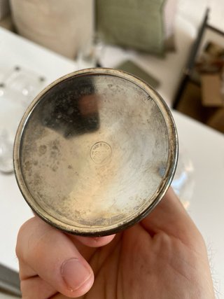 Cristalería baño plata