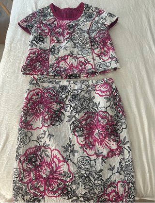 Conjunto dos piezas estampado floral