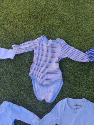 Lote 9 Bodies H&M Manga Larga 0-3 meses 62 Cm