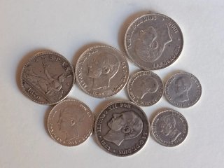 Conjunto monedas plata España y otros
