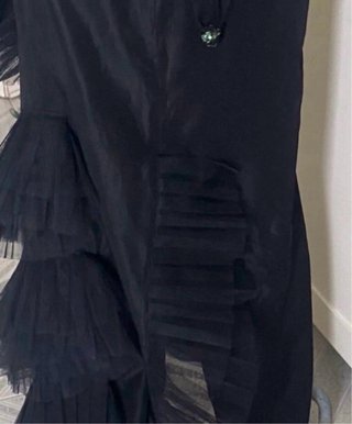 Abito vintage cerimonia nero con fiori