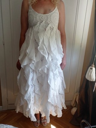 Vestido del diseñador Ibicenco Luis Ferrer.