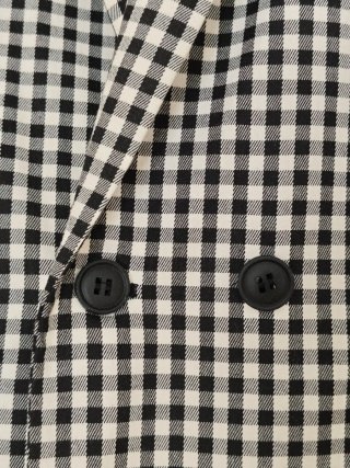 Blazer ZARA cuadros blanco y negro