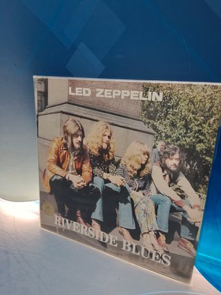 disco Lp vinilo Led Zeppelin – Riverside Blues, made in europe, vinilo azul, rareza, 1989