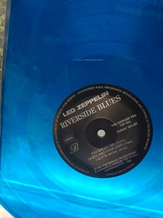 disco Lp vinilo Led Zeppelin – Riverside Blues, made in europe, vinilo azul, rareza, 1989