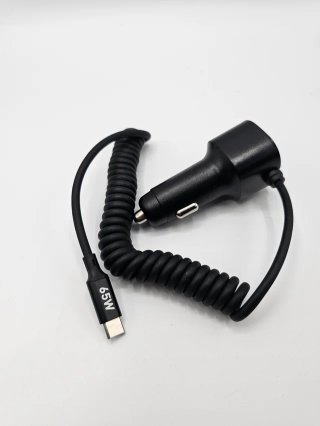 Cargador Coche 65W USB C Carga Rápida