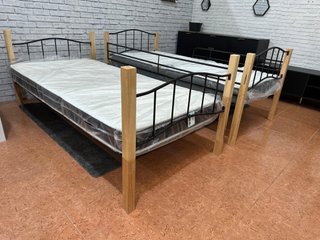 Litera de madera y metal