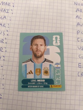 Cromo Lionel Messi mundial 2026