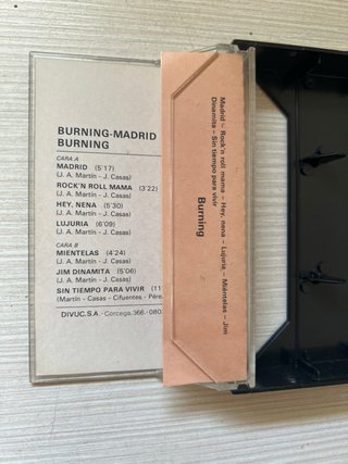 Cinta Cassette Burning Madrid Original