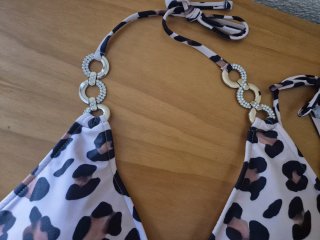 Bikini Leopardo con Aros Dorados