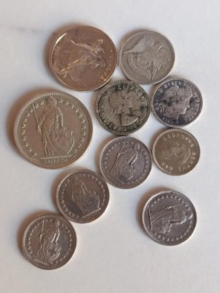 Lote de 3 moneda plata.