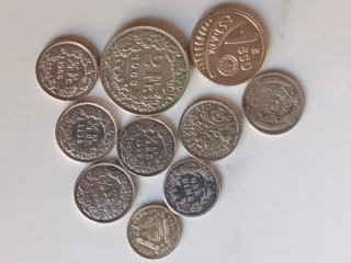 Lote de 3 moneda plata.