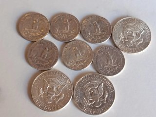Lote de 3 moneda plata.