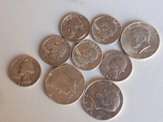Lote de 3 moneda plata.