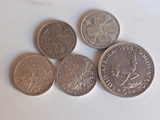 Lote de 3 moneda plata.