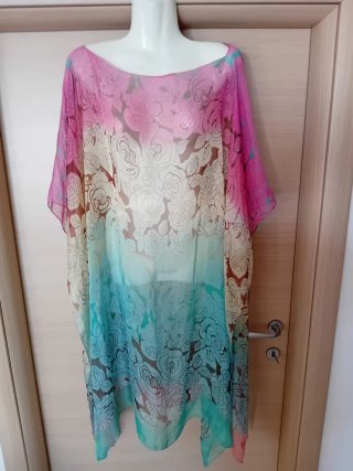 Poncho/Copricostume Donna Lungo Floreale