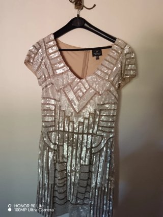 Vestido Adrianna Papell lentejuelas