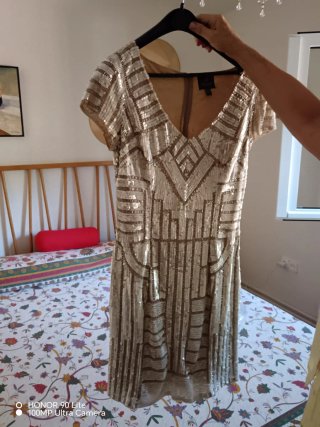 Vestido Adrianna Papell lentejuelas