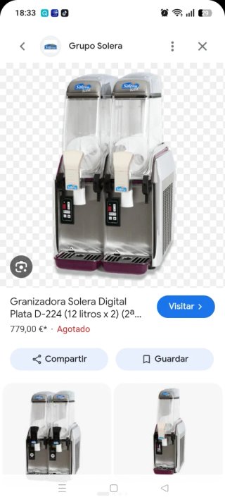 Granizadora Doble Depósito Digital D-224