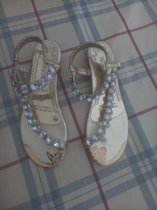 Sandalias Brillantes Talla 38 Doradas