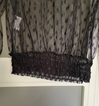 Blusa transparencias negra Inside Talla M