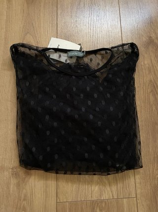 Blusa transparencias negra Inside Talla M