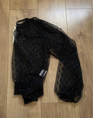 Blusa transparencias negra Inside Talla M