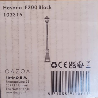 Farola de jardín negra