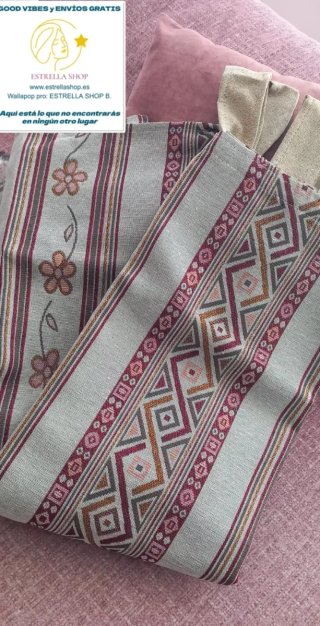 Pack jacquard 2Cortinas trebillas.Env.gratis